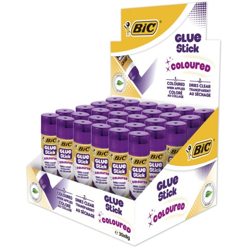 Klej w sztyfcie BIC Coloured 8g , 943377 (30szt.)