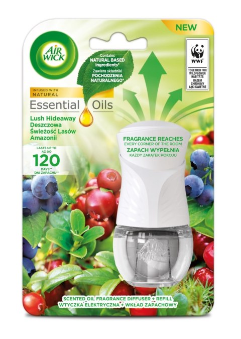 AIR WICK odświeżacz Elektryczny Deszczowa Świeżość Lasów Amazonii wkład 19 ml 05628 AIR WICK odświeżacz Elektryczny Deszczowa Świeżość Lasów Amazonii wkład 19 ml 05628