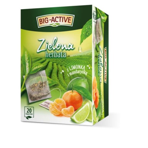 Herbata BIG-ACTIVE MANDARYNKA-LIMONKA zielona 20 kopert/30g Herbata BIG-ACTIVE MANDARYNKA-LIMONKA zielona 20 kopert/30g