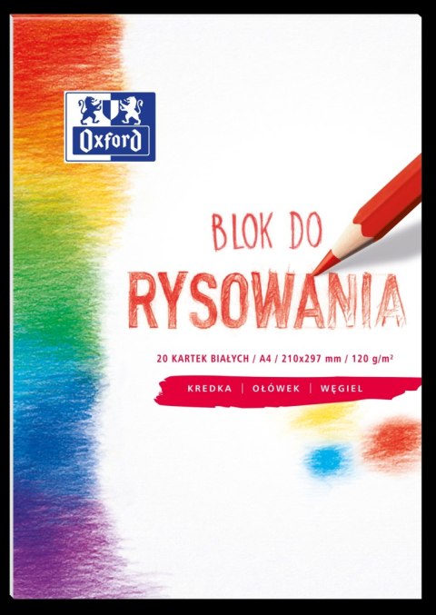 Blok rysowania OXFORD A4 20k 120G biały 400093195 Blok rysowania OXFORD A4 20k 120G biały 400093195