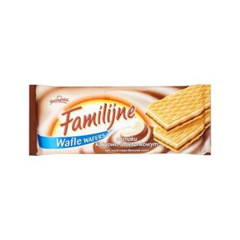 Wafle FAMILIJNE Kakaowo-śmietankowym 180g JUTRZENKA