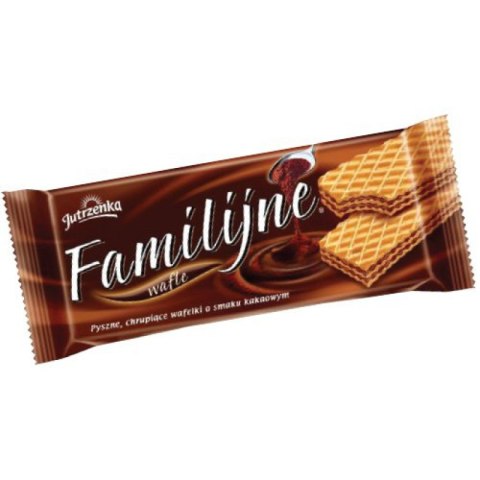 Wafle FAMILIJNE Kakaowo-śmietankowym 180g JUTRZENKA Wafle FAMILIJNE Kakaowo-śmietankowym 180g JUTRZENKA