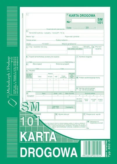 802-3 Karta drogowa MICHALCZYK&PROKOP A5 80 kartek