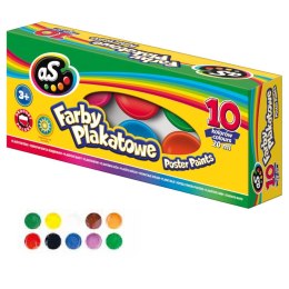 Farby plakatowe AS 10 kolorów - 20 ml, 301219003