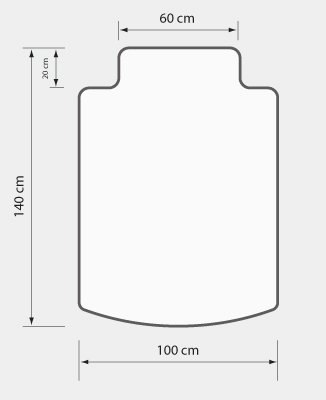 Mata pod krzesło DOTTS na podłogę 140x100 miękka ergonomiczna Mata pod krzesło DOTTS na podłogę 140x100 miękka ergonomiczna