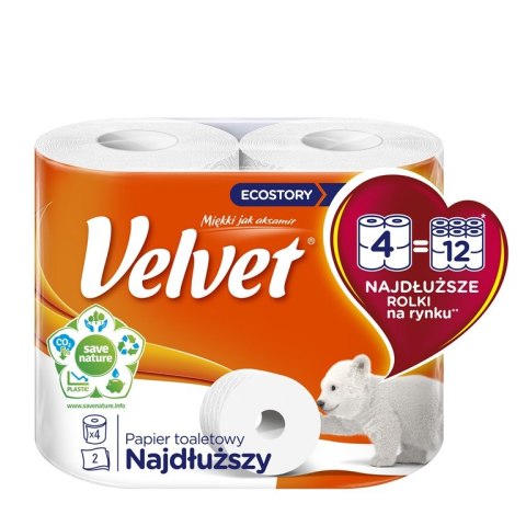 Papier toaletowy VELVET najdłuższa rolka (op 4szt) 4100029